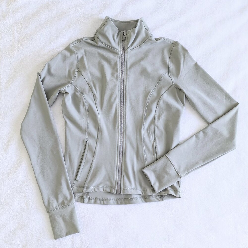 90 Degree By Reflex Women's Full Zip Cropped Running Track Jacket (XS, Green)